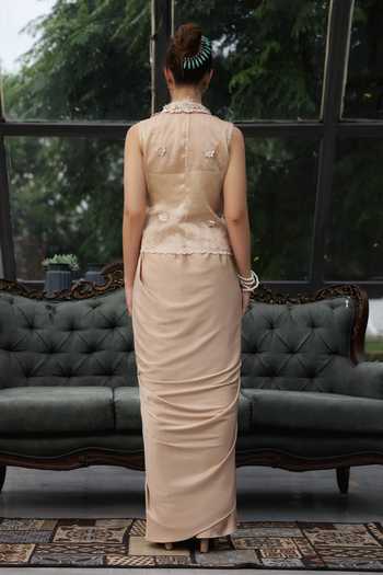 Lasha Jacket & Draped Skirt Set 