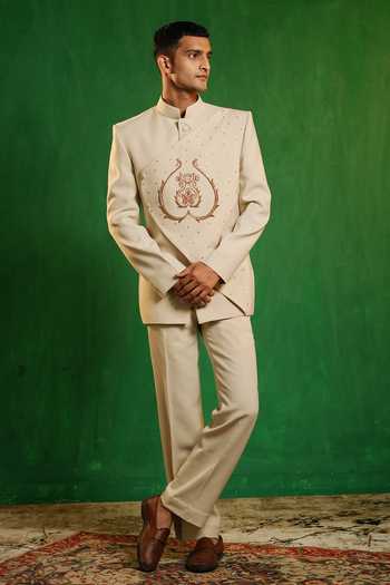 Ahi Clothing Regal Zardozi Embroidered Jodhpuri Bandhgala Set 