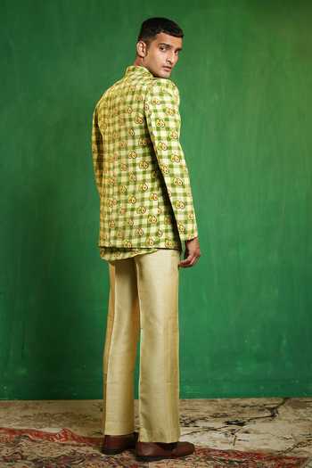 Ahi Clothing Avocado Print Bandhgala Kurta Set 