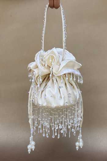 Plode Anaar Embroidered Tassel Potli Bag 