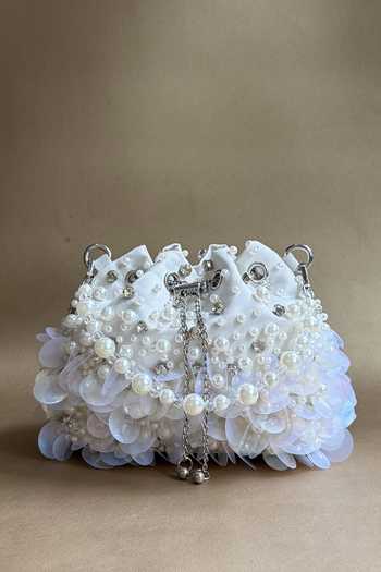 Shop_Plode_White Cloud Embellished Bucket Bag _Online_at_Aza_Fashions
