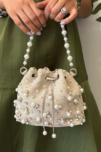 Plode Jute Starry Embellished Bucket Bag 