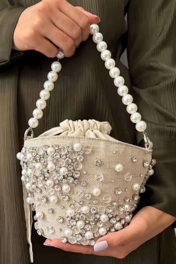 Buy_Plode_Beige Jute Embellished Tub Bag _Online_at_Aza_Fashions