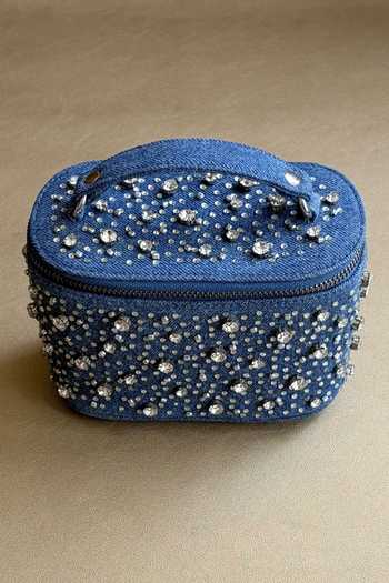 Shop_Plode_Blue Denim Embellished Structured Vanity Bag _Online_at_Aza_Fashions