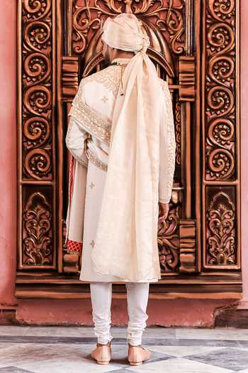 Yajy By Aditya Jain Suryo Dori Embroidered Sherwani Set 