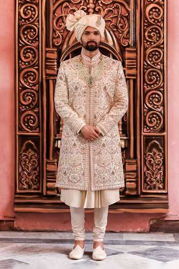 Yajy By Aditya Jain Darbaar Embroidered Sherwani Set 