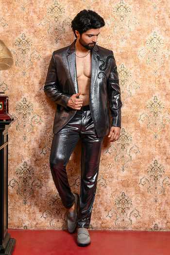 Yajy By Aditya Jain Naag Bilash Embroidered Blazer & Pant Set 