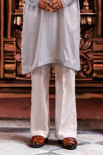 Yajy By Aditya Jain Blue Silk Neelkomol Rose Embroidered Placket Kurta Set Online at Aza Fashions Yajy By Aditya Jain_Blue Silk Neelkomol Rose Embroidered Placket Kurta Set _Online_at_Aza_Fashions