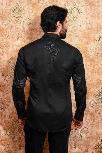 Yajy By Aditya Jain Nobo Tiktiki Utsav Embroidered Shirt 