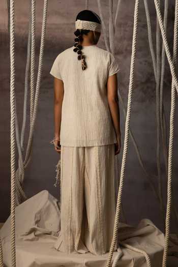 Kritika Murarka Ivory Crushed Jute Rope Top 