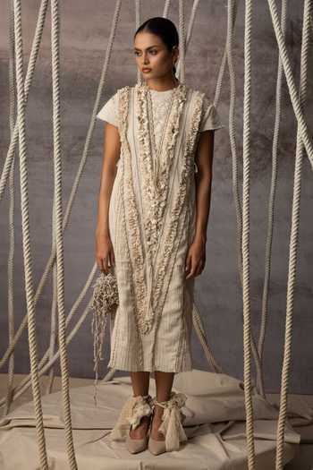 Kritika Murarka Ivory Lace Embroidered Dress 