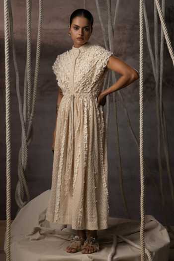 Kritika Murarka Lace Ruched Dress 