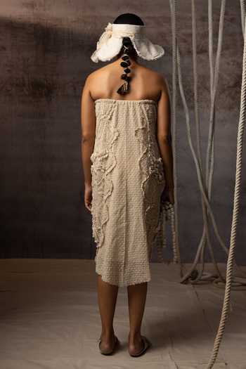 Kritika Murarka Ivory Crochet Tube Dress 