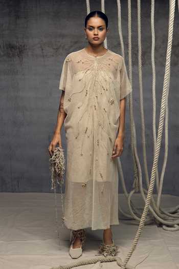 Kritika Murarka Open Mesh Embroidered Kaftan 