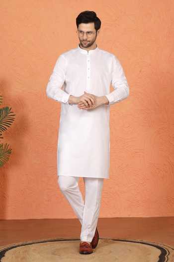 Aham-Vayam Cotton Linen Kurta & Pant Set