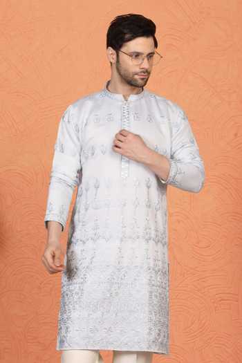 Buy Aham-Vayam Blue Cotton Embroidered Kurta And Pant Set Online at Aza Fashions Buy_Aham-Vayam_Blue Cotton Embroidered Kurta And Pant Set _Online_at_Aza_Fashions
