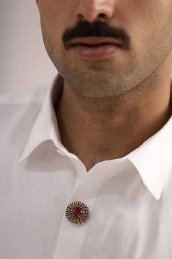 Buy_Cosa Nostraa_Gold Surya Shakti Combo Button Covers - Set Of 3 _Online_at_Aza_Fashions