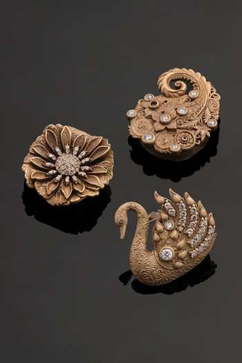 Cosa Nostraa Regal Bloom Combo Button Covers - Set of 3 
