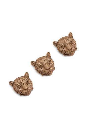 Cosa Nostraa_Gold Regal Panther Emblem Button Covers - Set Of 3 _Online_at_Aza_Fashions