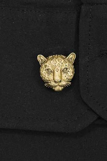 Shop_Cosa Nostraa_Gold Regal Panther Emblem Button Covers - Set Of 3 _Online_at_Aza_Fashions