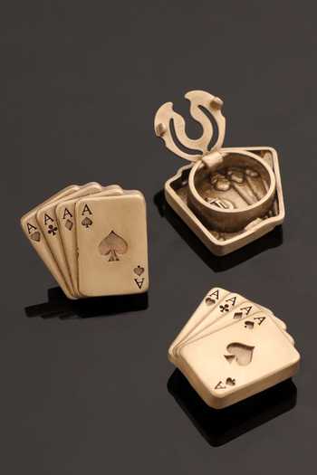 Cosa Nostraa Aces Rule Button Covers - Set of 3 