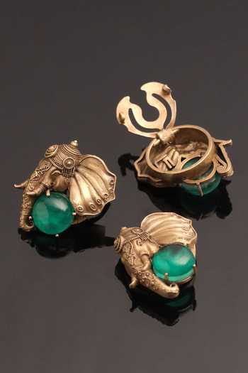 Cosa Nostraa Emerald Gajraj Button Covers - Set of 3 