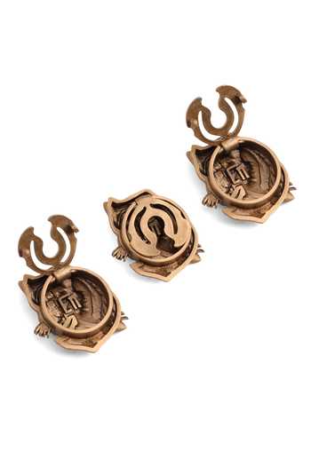 Cosa Nostraa_Gold Majestic Guardian Button Covers - Set Of 3 _Online_at_Aza_Fashions