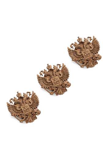 Cosa Nostraa_Gold State Emblem Button Covers - Set Of 3 _Online_at_Aza_Fashions
