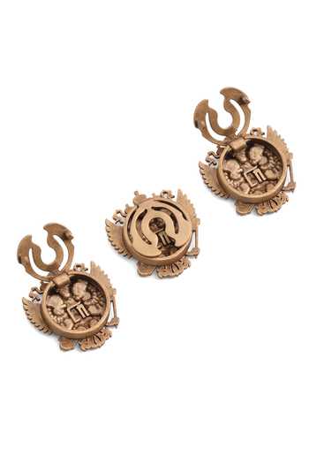 Buy_Cosa Nostraa_Gold State Emblem Button Covers - Set Of 3 _Online_at_Aza_Fashions