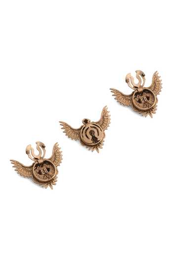 Cosa Nostraa_Gold Jwala-e-jung Button Covers - Set Of 3 _Online_at_Aza_Fashions