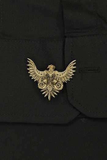 Cosa Nostraa_Gold Jwala-e-jung Button Covers - Set Of 3 _at_Aza_Fashions