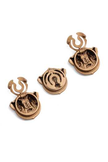 Buy_Cosa Nostraa_Gold Royal Wild Button Covers - Set Of 3 _Online_at_Aza_Fashions