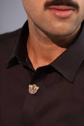 Shop_Cosa Nostraa_Gold Royal Wild Button Covers - Set Of 3 _Online_at_Aza_Fashions