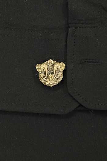 Cosa Nostraa_Gold Royal Wild Button Covers - Set Of 3 _at_Aza_Fashions