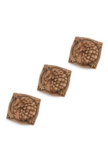 Cosa Nostraa_Gold Royal Eagle Emblem Button Covers - Set Of 3 _Online_at_Aza_Fashions