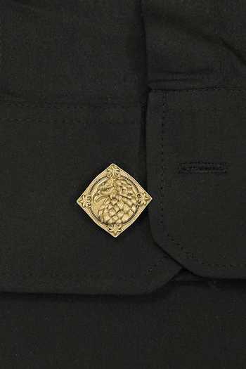 Shop_Cosa Nostraa_Gold Royal Eagle Emblem Button Covers - Set Of 3 _Online_at_Aza_Fashions