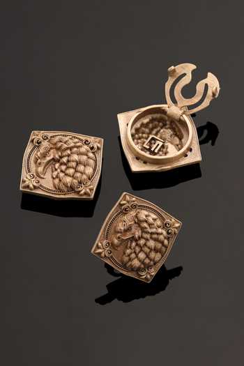 Cosa Nostraa Royal Eagle Emblem Button Covers - Set of 3 