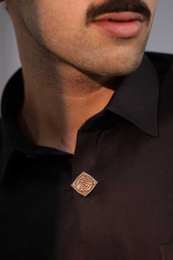 Cosa Nostraa_Gold Royal Eagle Emblem Button Covers - Set Of 3 _at_Aza_Fashions