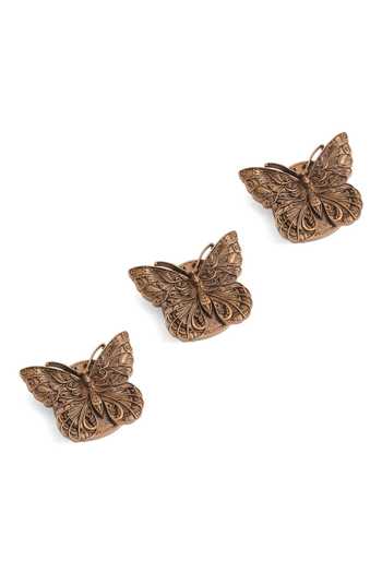 Buy_Cosa Nostraa_Gold Fly High Button Covers - Set Of 3 _Online_at_Aza_Fashions
