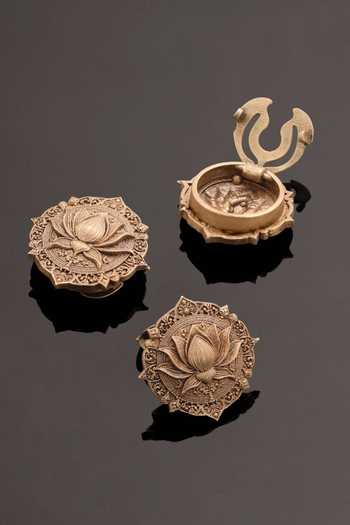 Cosa Nostraa The Lotus Majesty Button Covers - Set of 3 
