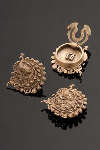 Cosa Nostraa Royal Peacock Button Covers - Set of 3 