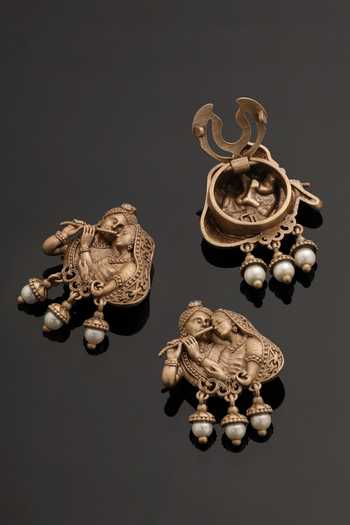Cosa Nostraa Radha Krishna Ras Button Covers - Set of 3 