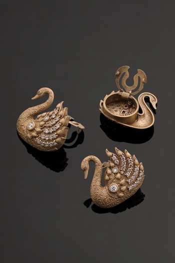 Cosa Nostraa Regal Swan Crest Button Covers - Set of 3 