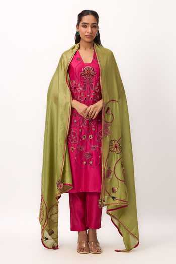 Ruchi Marodia Lotus Bloom Jaal Kurta Set 