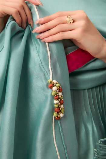 Buy_Ruchi Marodia_Green Chanderi Round Neck Shami Whisper Kurta Set 
