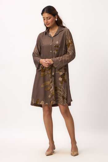 Ruchi Marodia Watercolour Shami Print Dress 