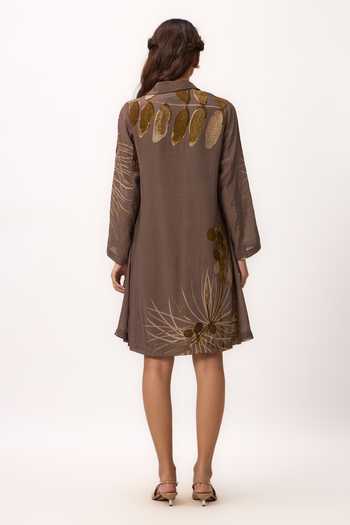 Ruchi Marodia Watercolour Shami Print Dress 