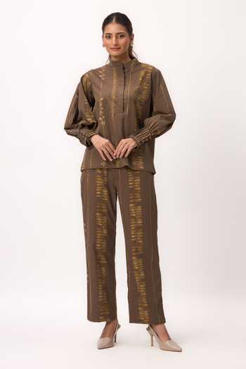 Ruchi Marodia Stripe Print Shirt & Pant Set 