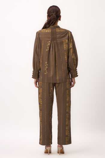Ruchi Marodia Stripe Print Shirt & Pant Set 
