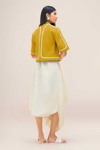 Ampm Finch Oversized Lapel Linen Jacket 
